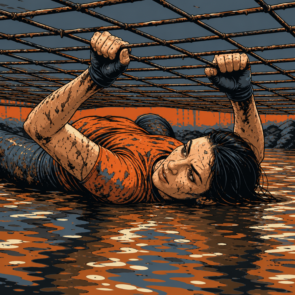 Underwater cage comic illustration