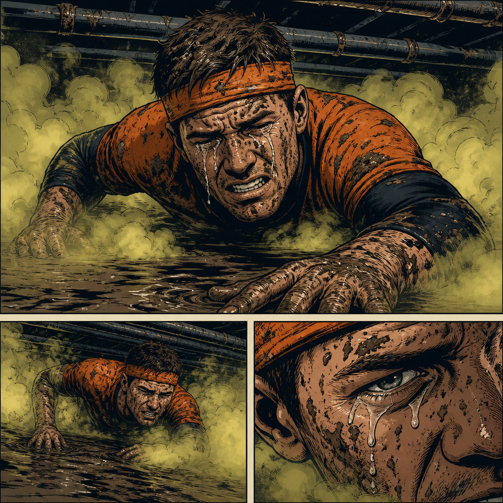 Irritant tunnel comic illustration