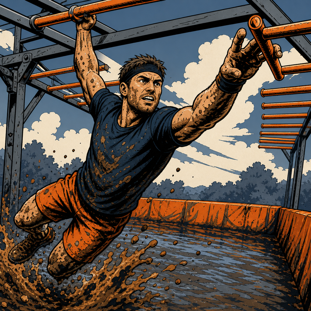 Monkey bars comic illustration